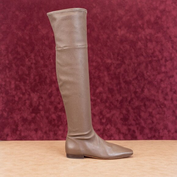 Vince Women Nissa Brown Leather OTK Zip Low Heel Fashion Boots sz 8US EUR 38 - Picture 4 of 10